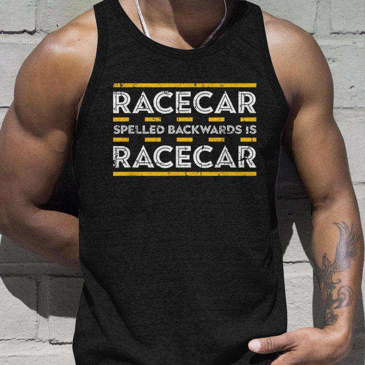 Car Racing Racing Racecar Spelled Backwards Tshirt Unisex Tank Top Gifts for Him