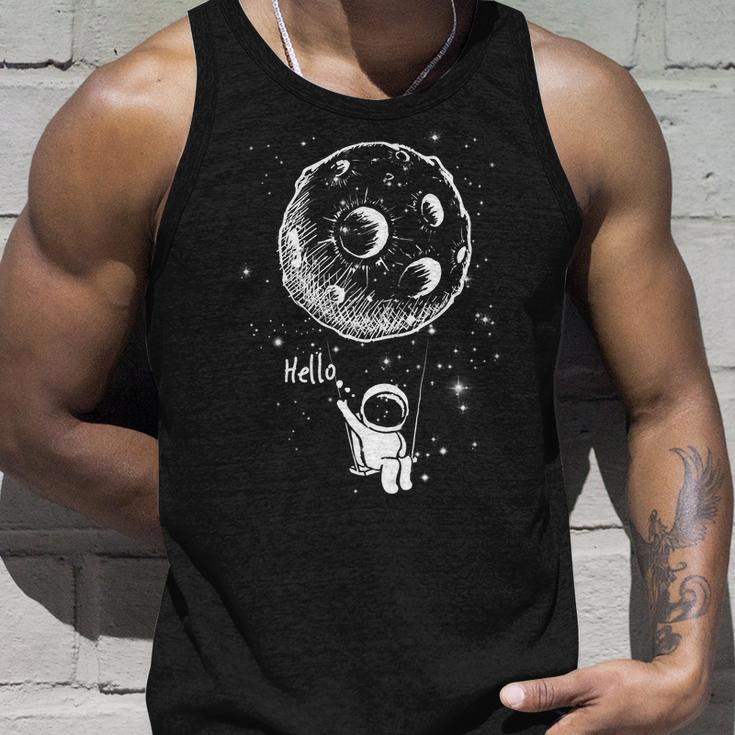 Cartoon Astronaut Moon Swing Tshirt Unisex Tank Top Gifts for Him