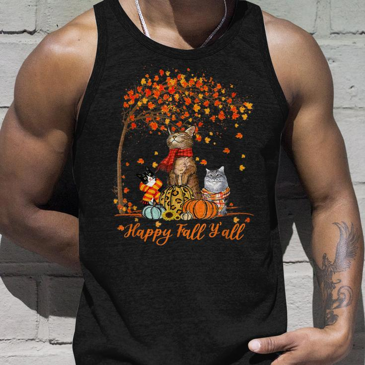 Cat It’S Fall Y’All Pumpkin Autumn Halloween Cat Fall Autumn Unisex Tank Top Gifts for Him