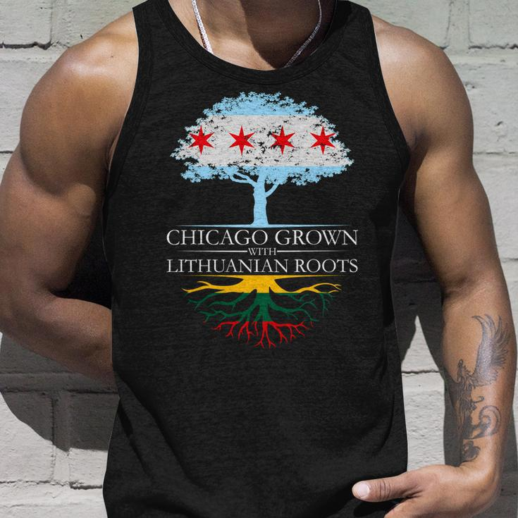 Chicago Grown With Lithuanian Roots V2 Unisex Tank Top Gifts for Him