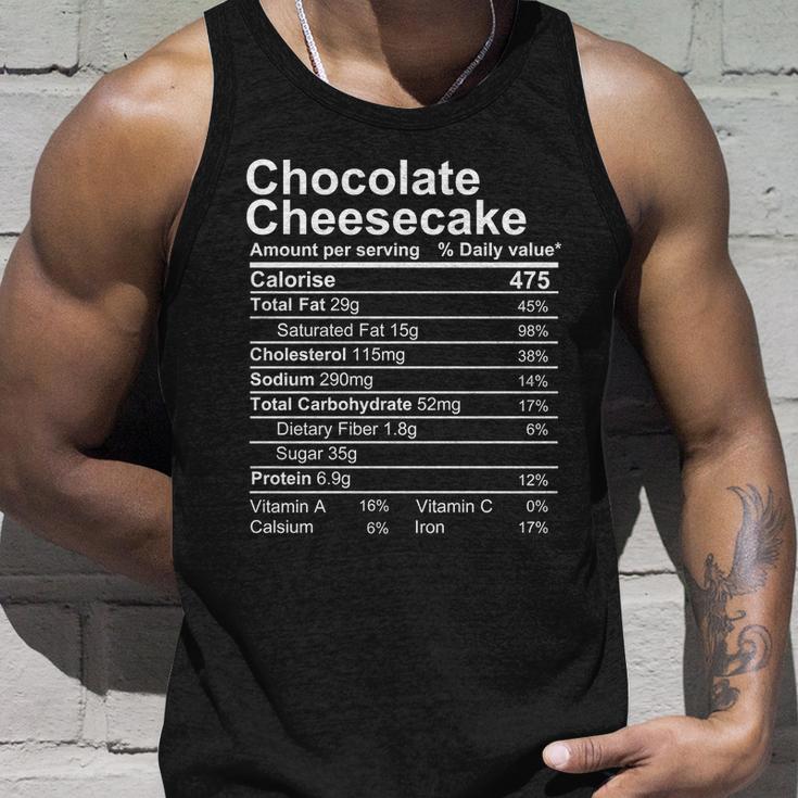 Chocolate Cheesecake Nutrition Facts Label Unisex Tank Top Gifts for Him