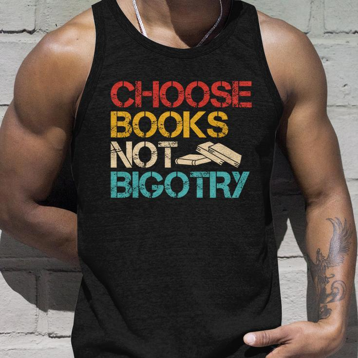 Choose Books Not Bigotry Reading Books Book Literacy Gift Unisex Tank Top Gifts for Him