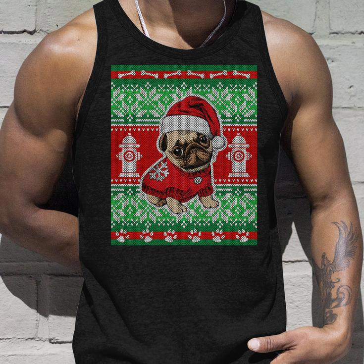 Christmas Cute Pug Ugly Sweater Unisex Tank Top Gifts for Him