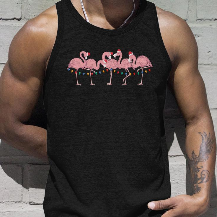 Christmas In July Beach Flamingo Christmas In July Unisex Tank Top Gifts for Him