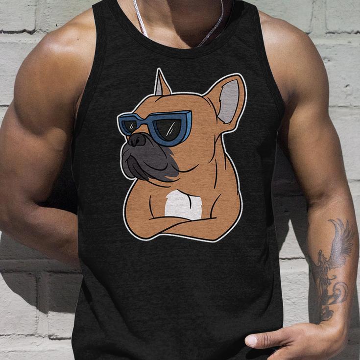 Cool French Bulldog Sunglasses Unisex Tank Top Gifts for Him