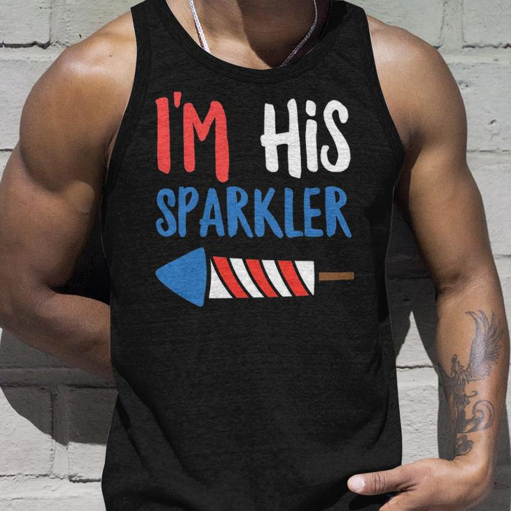 Couples Matching 4Th Of July - Im His Sparkler Unisex Tank Top Gifts for Him