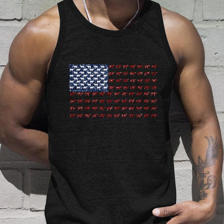 Cow American Flag Us 4Th Of July Farm Unisex Tank Top Gifts for Him