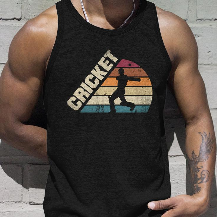 Cricket Sport Game Cricket Player Silhouette Cool Gift Unisex Tank Top Gifts for Him