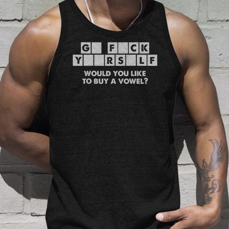 Crossword Go F Yourself Would You Like To Buy A Vowel Unisex Tank Top Gifts for Him