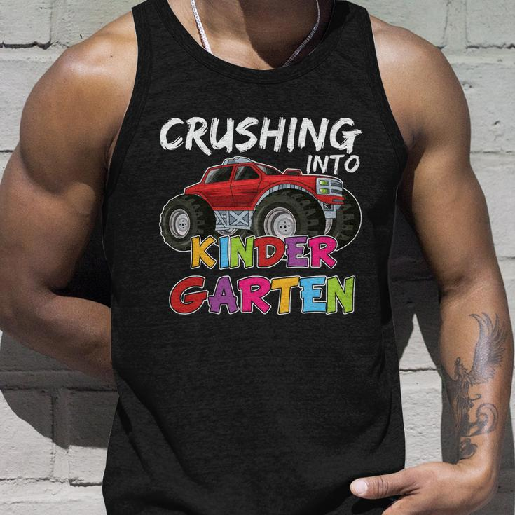 Crushing Into Kindergarten Monster Truck Back To School Unisex Tank Top Gifts for Him