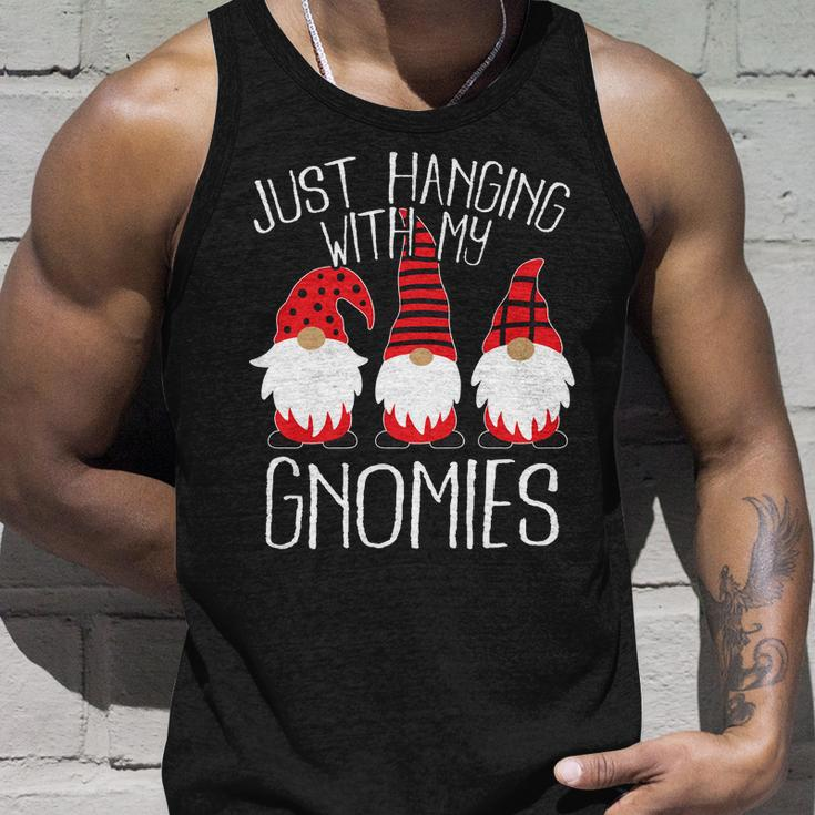 Cute Christmas Just Hanging With My Gnomies Unisex Tank Top Gifts for Him