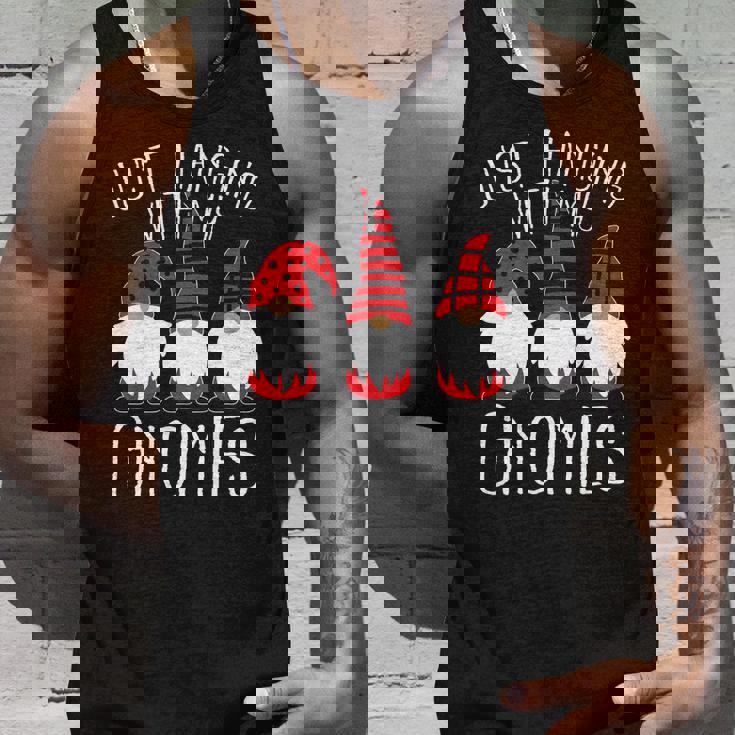 Cute Christmas Just Hanging With My Gnomies Unisex Tank Top Gifts for Him