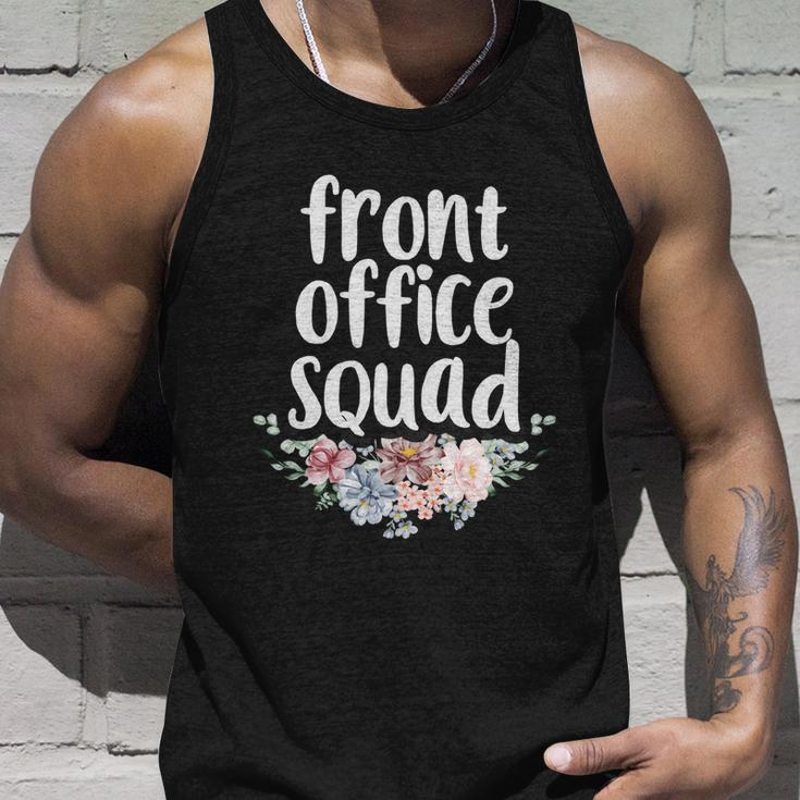 Cute Floral School Secretary Admin Front Office Squad Great Gift Unisex Tank Top Gifts for Him