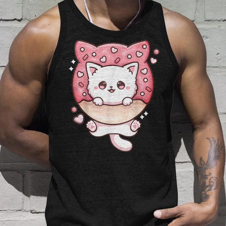 Cute Kawaii Cats Donut Anime Lover Otaku Funny Cats Japanese Men Women Tank Top Graphic Print Unisex Gifts for Him