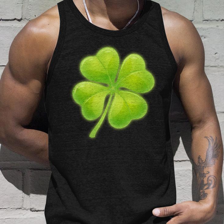 Cute St Patricks Day Lucky Glowing Shamrock Clover Unisex Tank Top Gifts for Him