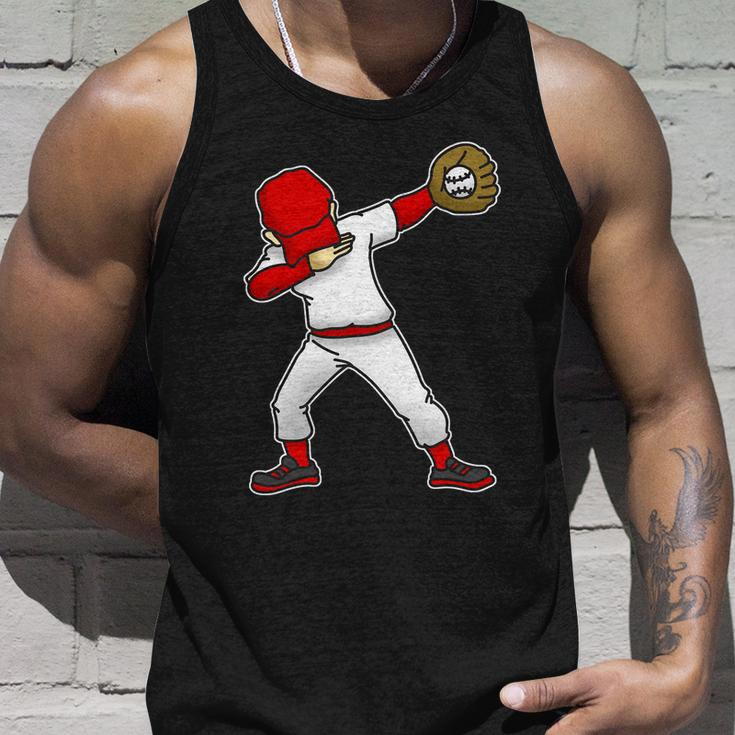 Dabbing Baseball Player Unisex Tank Top Gifts for Him