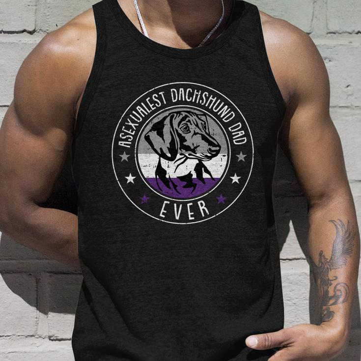 Dachshund Dad Lgbtgreat Giftq Asexual Ace Pride Doxie Dog Lover Ally Gift Unisex Tank Top Gifts for Him
