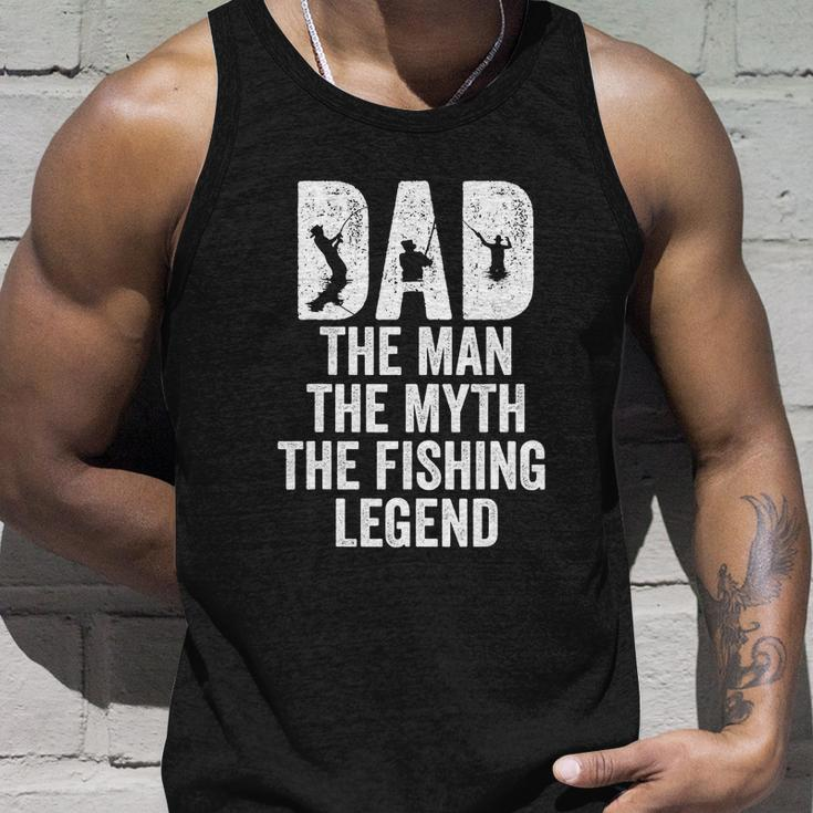 Dad The Man The Myth The Fishing Legend Funny Unisex Tank Top Gifts for Him