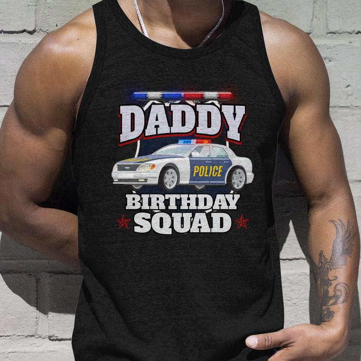 Daddy Birthday Squad Police Car Policeman Birthday Matching Funny Gift Unisex Tank Top Gifts for Him