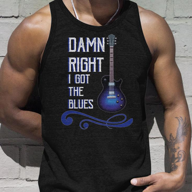 Damn Right I Got The Blues Guitar Unisex Tank Top Gifts for Him