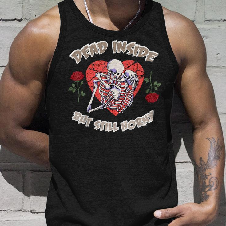 Dead Inside But Still Horny Funny Valentines Day For Couples Men Women Tank Top Graphic Print Unisex Gifts for Him
