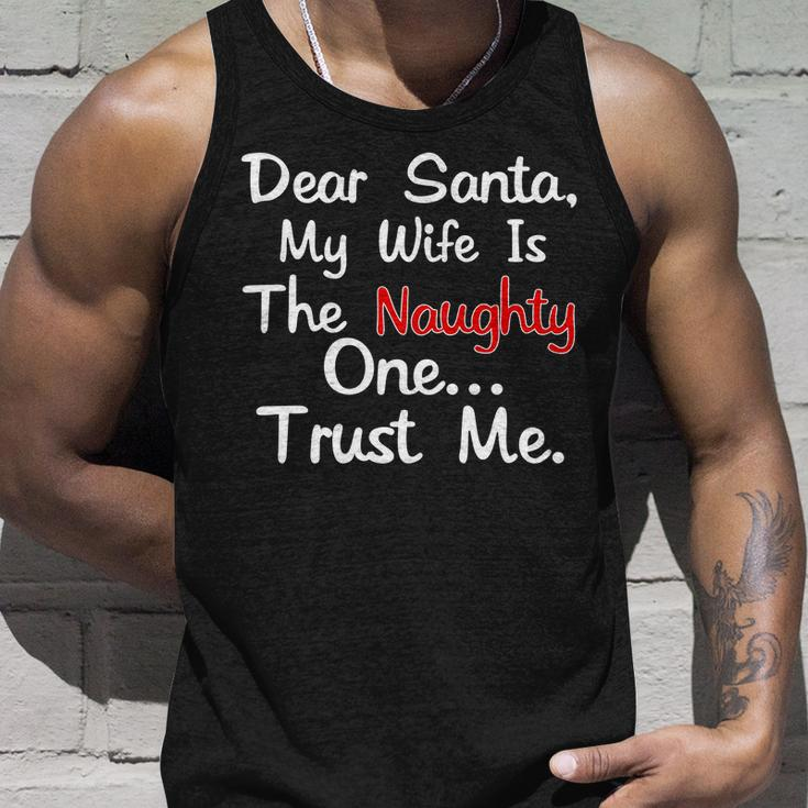 Dear Santa Naughty Wife Tshirt Unisex Tank Top Gifts for Him