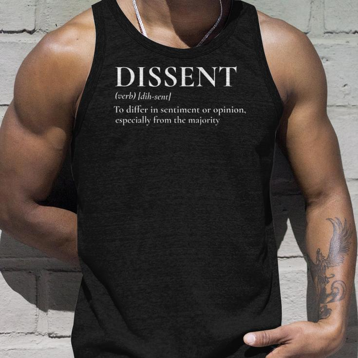 Definition Of Dissent Differ In Opinion Or Sentiment Unisex Tank Top Gifts for Him
