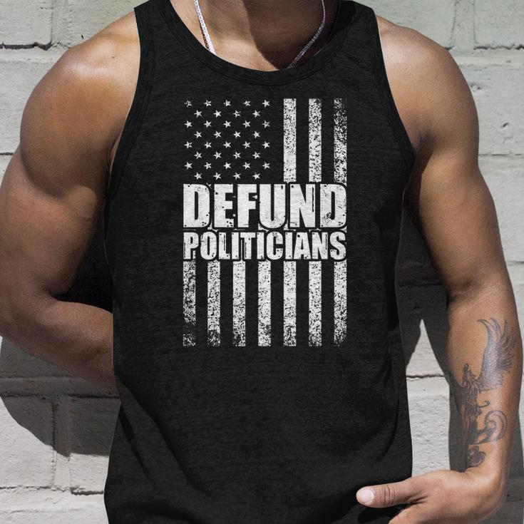 Defund Politicians Libertarian Antigovernment Political Unisex Tank Top Gifts for Him
