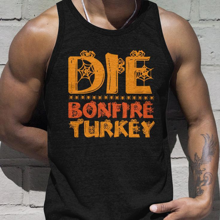 Die Bonfire Turkey Halloween Quote Unisex Tank Top Gifts for Him