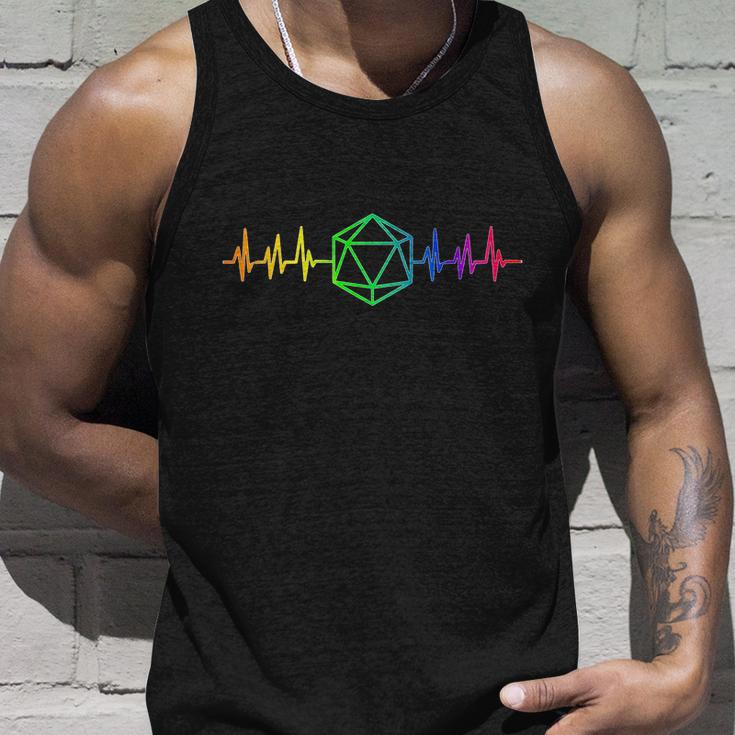 Dnd D20 Life Pulse Rainbow Unisex Tank Top Gifts for Him