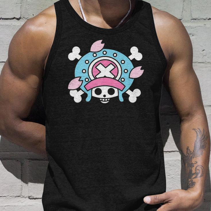 Doctor Reindeer Chop Cotton Candy Pirate Flag Jolly Roger Unisex Tank Top Gifts for Him
