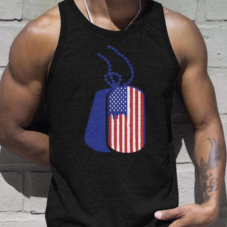 Dog Tag American Flag 4Th Of July Independence Day Patriotic Unisex Tank Top Gifts for Him