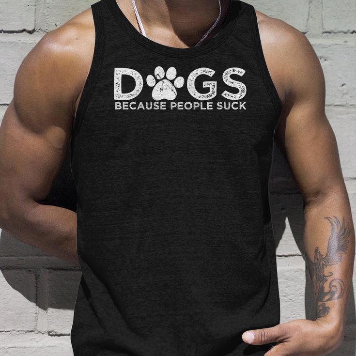 Dogs Because People Suck V2 Unisex Tank Top Gifts for Him