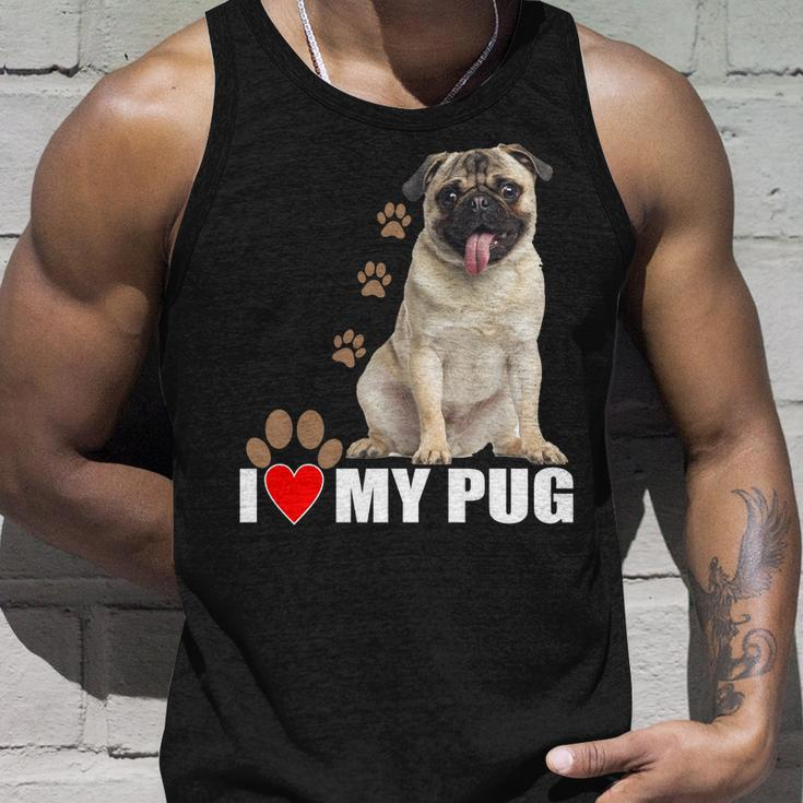 Dogs - I Love My Pug Unisex Tank Top Gifts for Him