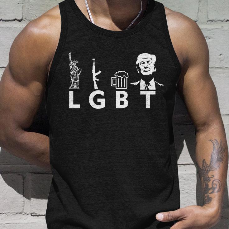 Donald Trump Lgbt Liberty Guns Beer Trump Tshirt Unisex Tank Top Gifts for Him