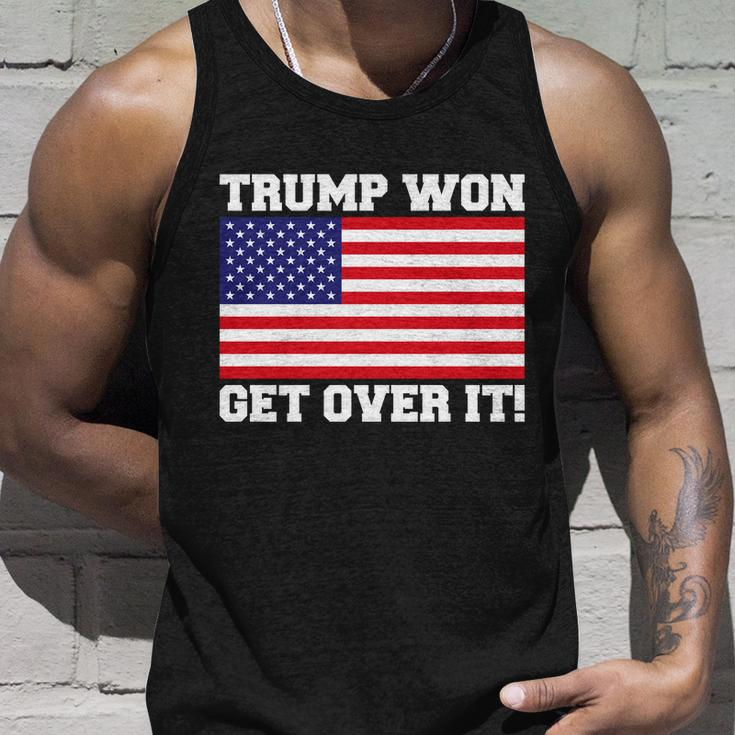 Donald Trump Won Get Over It Usa Flag 45Th President Tshirt Unisex Tank Top Gifts for Him