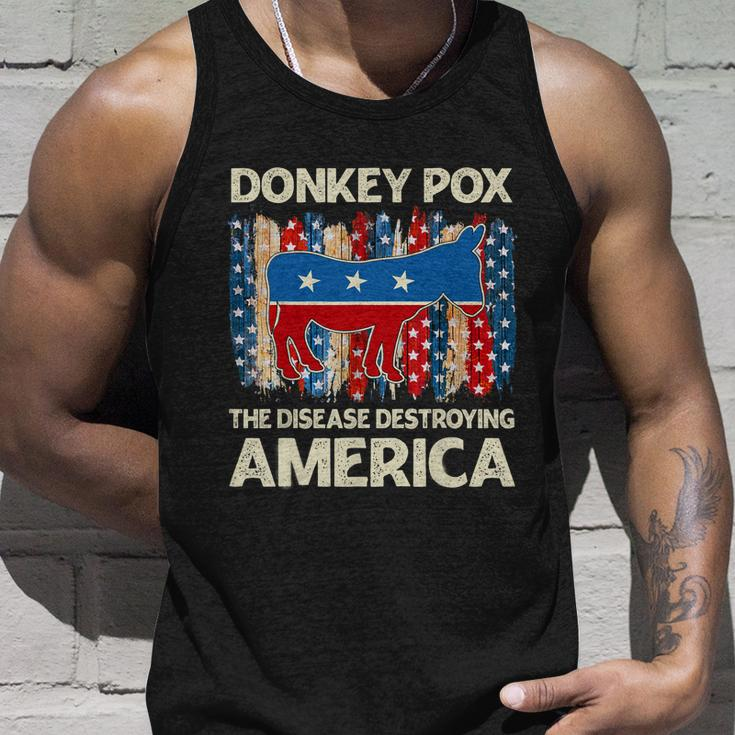 Donkey Pox The Disease Destroying America Funny Donkeypox V2 Unisex Tank Top Gifts for Him