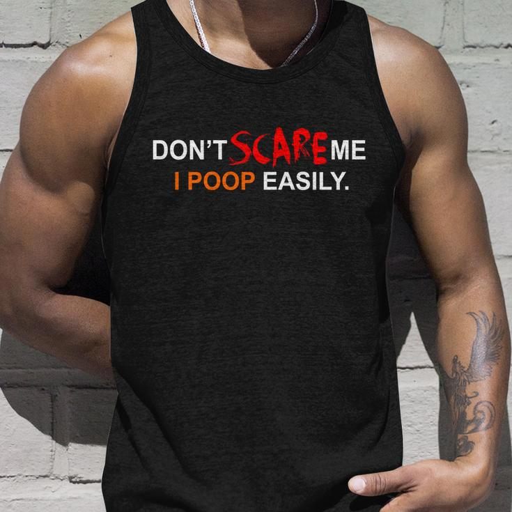 Dont Scare Me I Poop Easily Funny Unisex Tank Top Gifts for Him