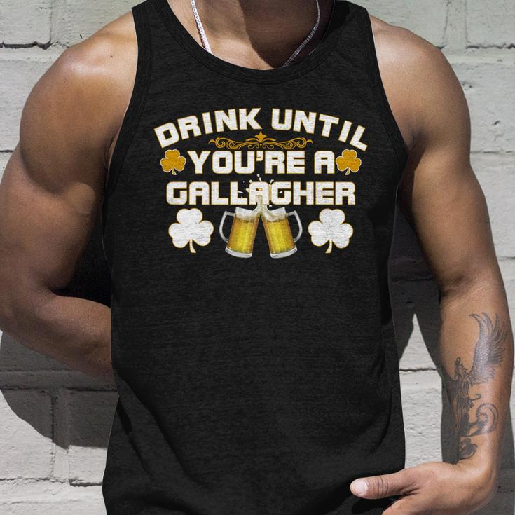 Drink Until Youre A Gallagher Funny St Patricks Day Drinking Tshirt Unisex Tank Top Gifts for Him