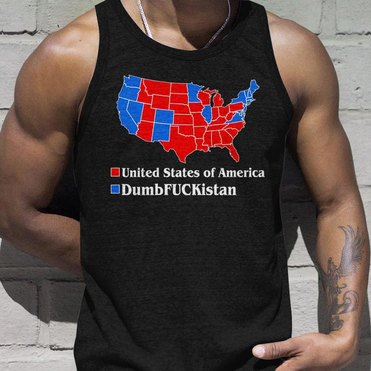 Dumbfuckistan Vs United States Of America Election Map Republicans Unisex Tank Top Gifts for Him