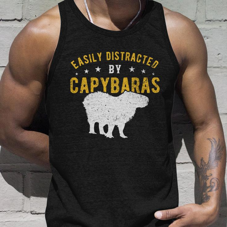 Easily Distracted By Capybaras Gift Unisex Tank Top Gifts for Him