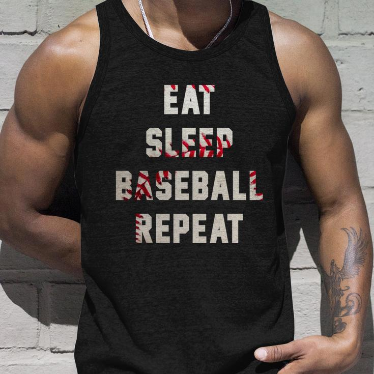 Eat Sleep Baseball Repeat Gift Baseball Player Fan Funny Gift Unisex Tank Top Gifts for Him