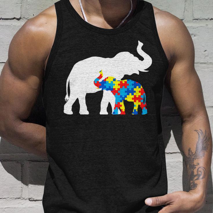 Elephant Puzzle Autism Parents Tshirt Unisex Tank Top Gifts for Him