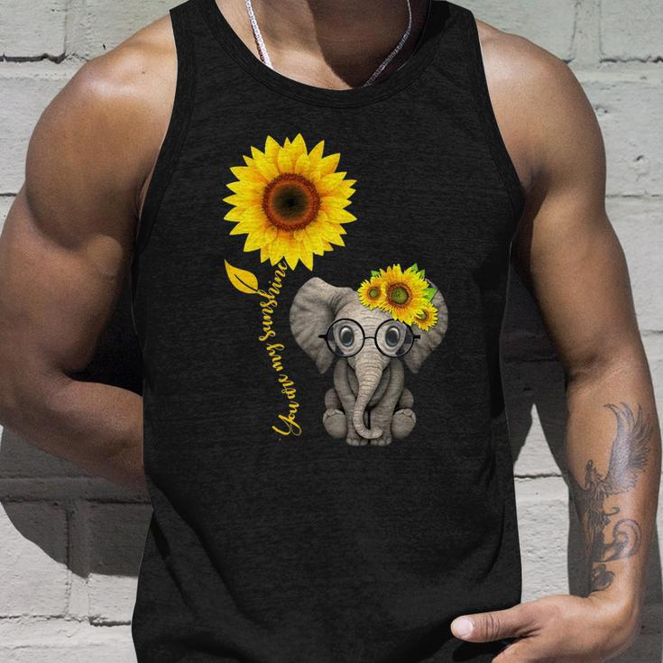 Elephant Sunflower You Are My Sunshine V2 Unisex Tank Top Gifts for Him