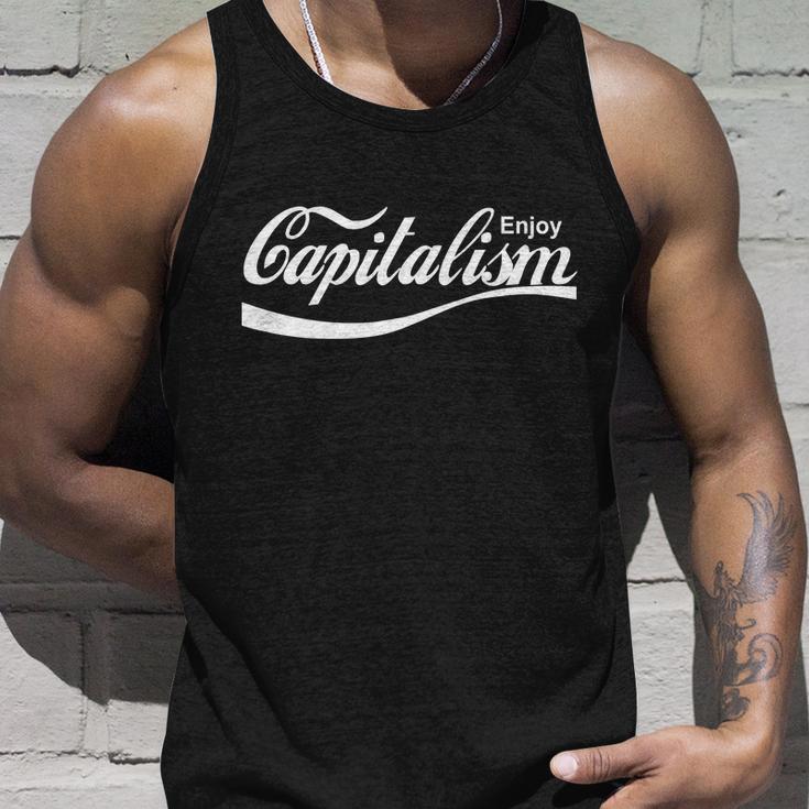 Enjoy Capitalism V2 Unisex Tank Top Gifts for Him