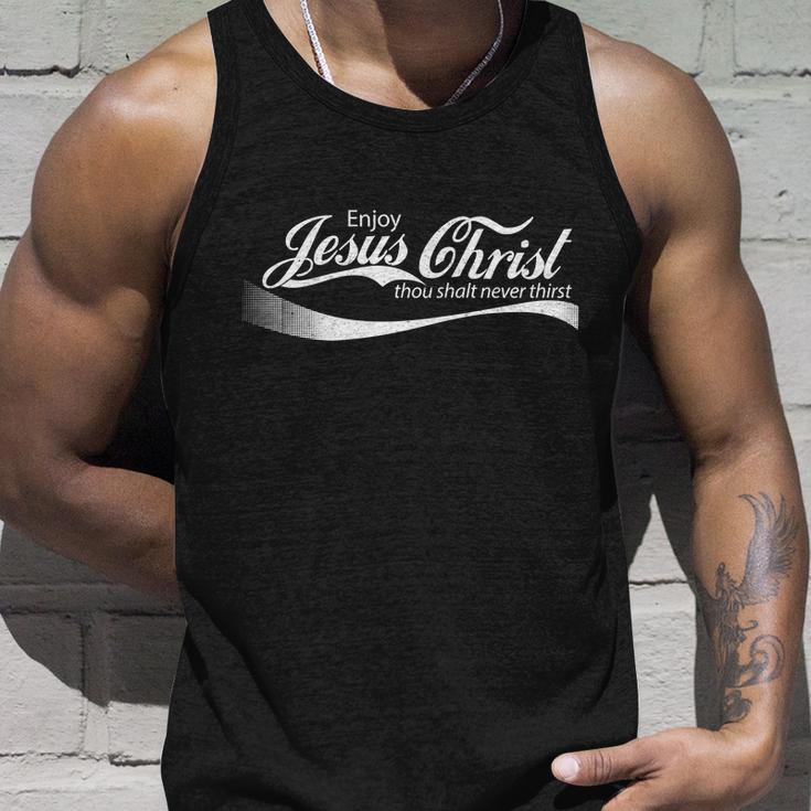 Enjoy Jesus Christ Thou Shalt Never Thirst Unisex Tank Top Gifts for Him