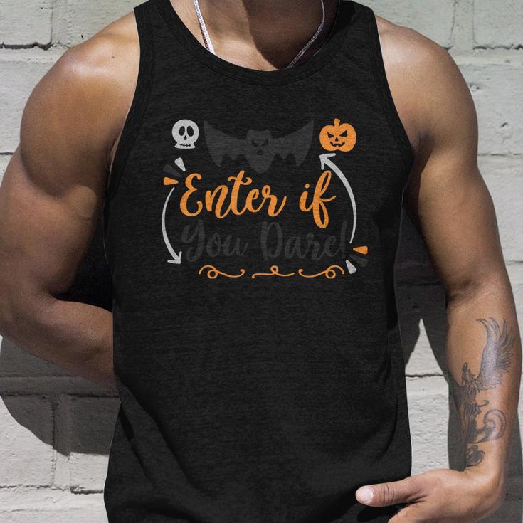 Enter If You Dare Halloween Quote Unisex Tank Top Gifts for Him