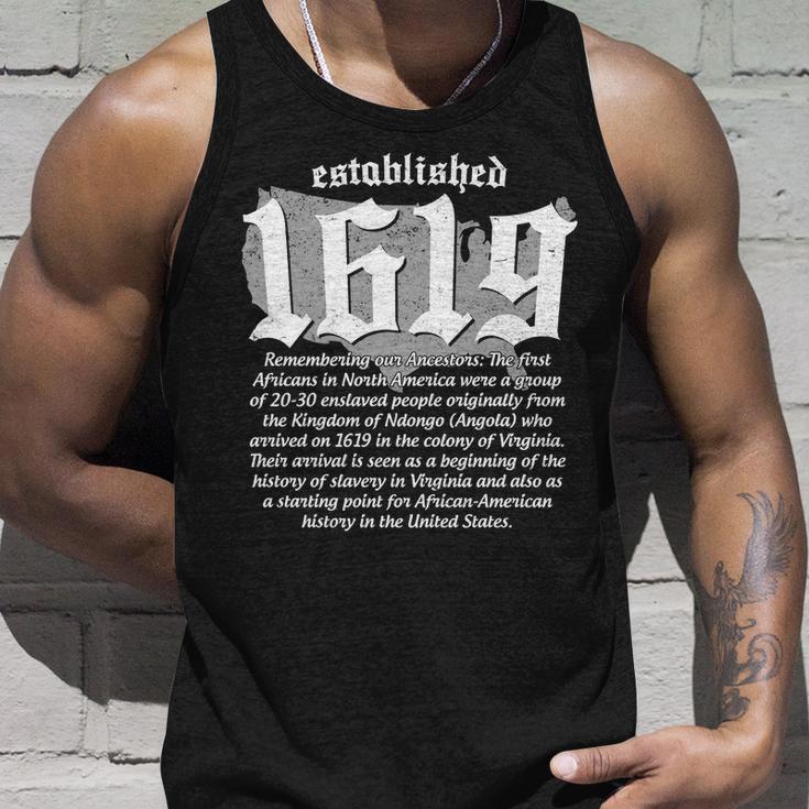 Established 1619 African American History Us Map Tshirt Unisex Tank Top Gifts for Him