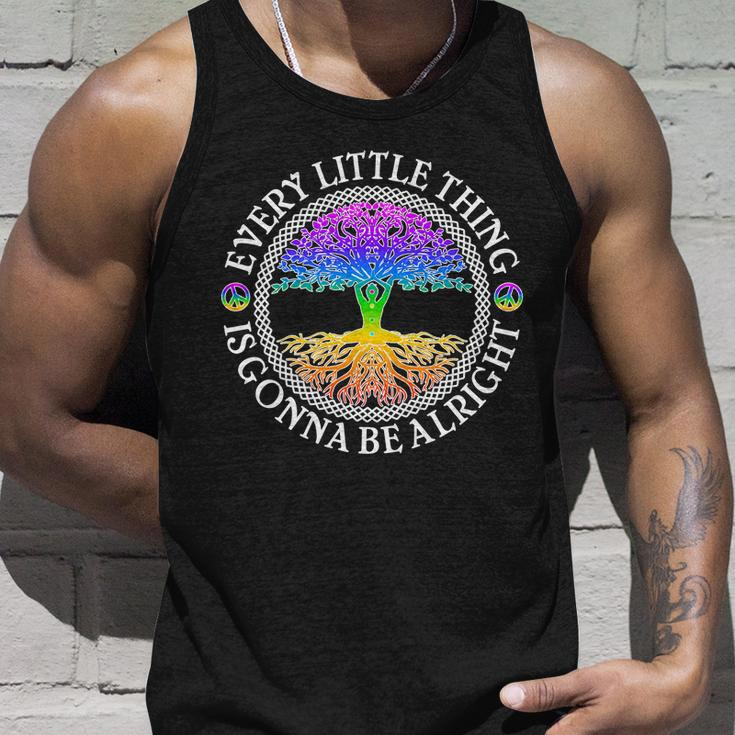 Every Little Thing Is Gonna Be Alright Yoga Tree Unisex Tank Top Gifts for Him
