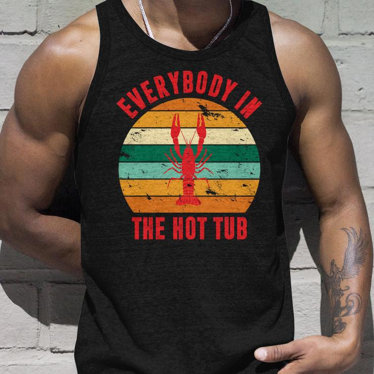 Everybody In The Hot Tub Funny Crawfish Unisex Tank Top Gifts for Him